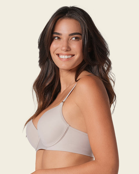 Invisible high push up petite bra with memory foam