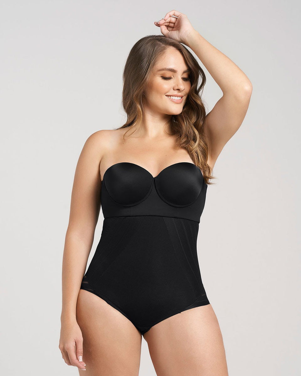 Panty faja busto libre de control fuerte con encaje en bandas