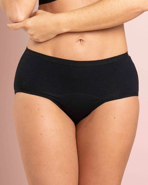 Panty clásico con refuerzo trasero para el periodo e incontinencia leve