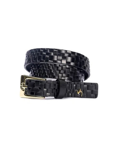 Cinturón unifaz femenino con textura artesanal