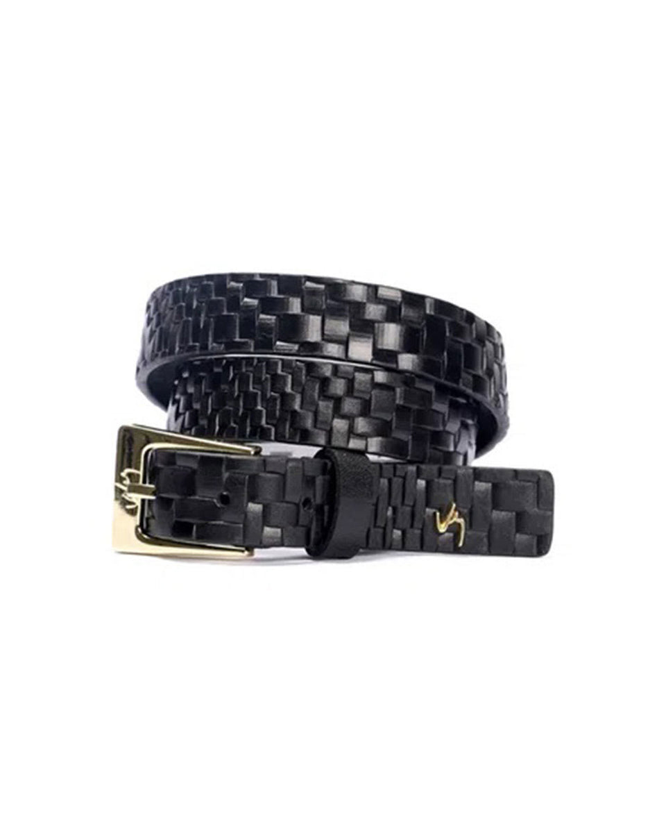 Cinturón unifaz femenino con textura artesanal